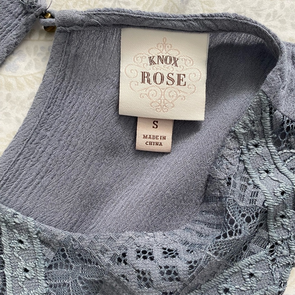 Knox Rose boho mixed print tank top, blue - Picture 5 of 7